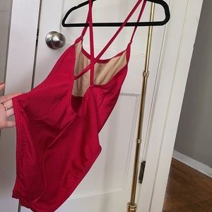 vintage red swim suit